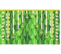 Decorative Backdrop Cloth Green Leaf with String decorative Design Backdrop Curtain Cloth Hanging on Wall for Indian Traditional Background Pooja Decoration (Size:-96"X60")(Multicolour)