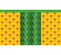 Decorative Backdrop Cloth Lotus Flower with Green Leaf Design Backdrop Curtain Cloth Wall Hanging on Wall Door Wedding Engagement Background Decor for Indian Traditional Navratri Decor(Size:-96"X60")