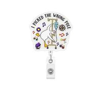 Decorative Badge Reel with Acrylic Front, Retractable Pull Access, Clear Strap Holder for Daily Work School Use Badge Clip Reel Decorative Id Holder Retractable Card Workplace Credential Classroom