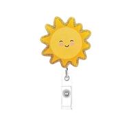 Decorative Badge Reel with Acrylic Front, Retractable Pull Access, Clear Strap Holder for Daily Work School Use Badge Clip Reel Decorative Id Holder Retractable Card Workplace Credential Classroom