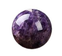 Decorative Ball Crystals Dreamy Amethyst with Base Polished Crystal Sphere for Fortune Telling Home Decor Gift,50mm