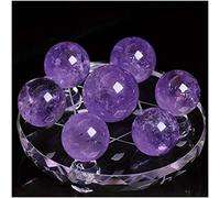 Decorative Balls Natural Amethyst Ball Chakra Seven-Star Array Office Auspicious Ball Ball Stone Carving Gift Ornaments Crystal Ball,12cm