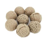 Decorative Balls Set of 8, Sisal Rope Ball Orbs Vase Filler Decorative Balls for Centerpiece Bowls, Home Tabletop Décor, Housewarming Gift, Pet toys