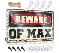 Decorative Bar Signs Beware of Max Tin Sign Bar Accessories Man Cave Back Yard Decorations (Size : 30X40CM)