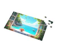 Decorative Bar Signs Seaside View From The Window Picture Puzzle Funny Street Signs Man Cave Decorations(500PCS)