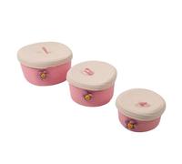 Decorative Baskets, Rope Basket 3 Pieces Bright Color for Office (Pink)