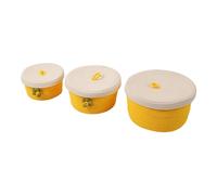 Decorative Baskets, Rope Basket 3 Pieces Bright Color for Office (Yellow)