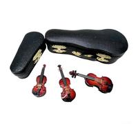 Decorative Basswood Violin Ornament Craft Work Great Present for Musicians (8CM)