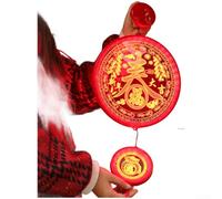 Decorative Battery Powered LED Lantern With Fu Character, Featuring 3D Acrylic Carved Patterns For Hanging On Doors And(G)