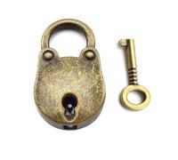 Decorative Bear-Shaped Padlock with Curved Opening Shackle | Aged-Look Finish, Alloy Bear-Shaped Construction, Opening Curved Shackle with a Keyed Mechanism for Small Lockable