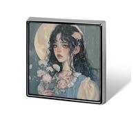 Decorative Behind Me Is The Moon Brooch Pin Fashion Lapel Pins for Women Men Lapel Badge Funny Brooches for Suits Clothing Jackets Hats Backpacks Purses Bag Accessories-Square