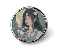 Decorative Behind Me Is The Moon Brooch Pin Fashion Lapel Pins for Women Men Lapel Badge Funny Brooches for Suits Clothing Jackets Hats Backpacks Purses Bag Accessories-Round