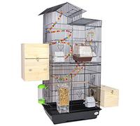 Decorative Bird Cages for Home Decor, Large Parrot Cage, House-Shaped Design, Ideal for Parakeets and Love Birds