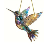 Decorative Bird Hanging Ornament Crystal Like 2D Flat Acrylic Pendant Charm For Car Rear Mirrored And Window Decors Gift Acrylic Window Decoration