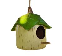 Decorative Bird Houses, Handmade Resin Bird House, Outdoor Bird Nesting Boxes, Resin Bird House for Gardens, Waterproof Bird House, Sunproof Nesting Box, Sheltered Bird House, Warm Place Bird Shelter