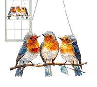 Decorative Birds | Acrylic 2d Flat Bird Wall Decor - Sun Catcher Cute Hangable Colorful for Balconies Garden Patio Lawn Porch Home Outdoor Indoor Yard
