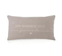 Decorative Body Pillow Case Cover with Zipper 12x20in How Wonderful Life Is Now You're in The World Home Decoration Bedding Throw Pillow Scripture Artwork Lumbar Pillow Cover for Home Porch Couch