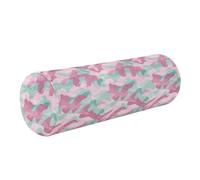 Decorative Bolster Pillow Memory Foam Neck Roll Pillow Under Knee Round Pillow Pillows Cylinder Round Bolster Cover with Zipper Aqua Cyan