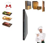 Decorative Book Cutting Boards for Kitchen, Book Cutting Board Set, Cuttings Board that Looks Like Books, Wooden Chopping Boards Set with Stand, for Cheese Meat Vegetables (C(Meat))