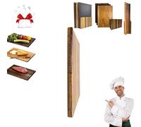Decorative Book Cutting Boards for Kitchen, Book Cutting Board Set, Cuttings Board that Looks Like Books, Wooden Chopping Boards Set with Stand, for Cheese Meat Vegetables (B(Bread))