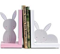 Decorative Book End Home Office Bookends Cute Rabbit Home Decoration Book Ends Modern Non-Slip Advanced Wood Personality Simple and Practical