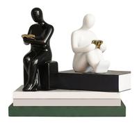 Decorative Bookends, 3D Manual Adjustable Tilt Angle for Book Organisation, Decorative Book Support, for Family, Living Room, Desk, Home Office, Library, Table, Desk, Kitchen and