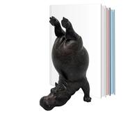 Decorative Bookends - Desktop Resin Hippo | Cute Animal Bookends | for Readers Teachers Students Bookshelf Office Library Bedroom Corner