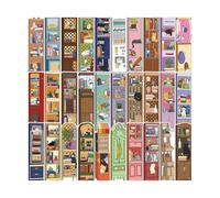 Decorative Bookmarks 100Pcs Cartoon Bookshelf Bookmarks Simple Handbooks Creative Reading Paper DIY for Book