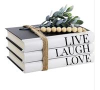 Decorative Books, Decorative Books for Home Decor, Book Decor, Coffee Table Books, Faux Books for Decoration, Live|Laugh|Love (Set of 3), Books for Decor, Decor for Shelves, Bookshelf Decor