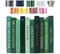 Decorative Books | Green 10 Book Set with 3 Sizes | Preassembled with Hidden Storage | Perfectly Stackable for Easy Home Staging | Book Decor to Elevate Your Space | Home Decor Made Simple!