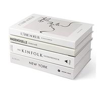 Decorative Books Set of 4, Ediactcyl Fake Book Decoration for Coffee Table Bookshelf Display