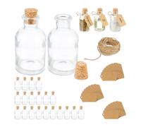 Decorative bottles Corked Mini Jars 60 ml Decorative Glass Jars Decorative Jars