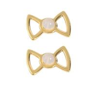Decorative Bowknot Earring Fasteners Secure Hold Copper Construction Lasting Shines Elegant Ear Stabilizer Elegant Ear Stabilizer