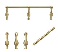 Decorative Brass Guard Railing for Shelves, Sturdy Gallery Shelf Rail Fence for Kitchen, Closet, Bookshelf, Wine Cabinets(86cm/33.9in)