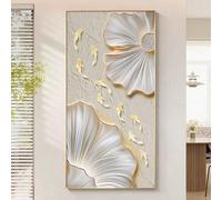 Decorative Breaker Box Cover Wall Mounted Electric Meter Box Crystal Film Art Electrical Panel Cover Hidden with Aluminum Alloy Frame for Living Room Decor(Style-b,20"*39"/50 * 100cm)