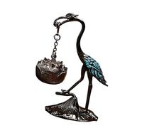 Decorative Bronze Finish Hanging Scented Holder Crane Figurine Metal Elegant Home Burner Decoration