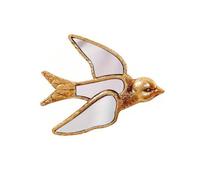 Decorative Bug Insects Beetle Mirrors - Gold, Handmade, Resin Insects Glass Wall Decor, Perfect for Victorian and European Themed Homes (Swallow)