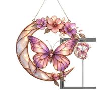 Decorative Butterflies - Colourful 2D Home Decor, Window Hooks Catchuraluna - for Garden Balcony Tree Living Room Bedroom Birthday Parties
