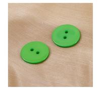Decorative Buttons for Needlework Resin Plastic Button for Dolls Scrapbooking Sewing Buttons 2 Holes, 10pcs(Green,9mm)