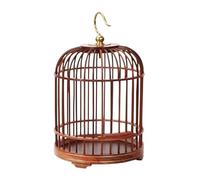 Decorative Cage Crickets reptiles chirping insects bamboo hanging grasshopper cages(Red)