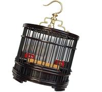Decorative Cage Grasshopper cage made of redwood and brass with a food tank that can be hung