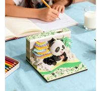Decorative Calendar on Time Theme - Panda Design Notepad | Cute Tear-Off Pages Calendar | for School, Class, Teachers, Transport, Holiday,