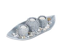 Decorative candle set Grey Cozy Candle Holder Set Elegant Candle Holders