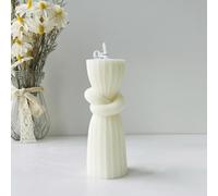 Decorative Candles, Aesthetic Candle, Decorative Candles for Home Decoration, Large Ribbed Pillar Candles, Craftsmanship Modern Waves Scented Candles for Home, Room, Bedroom, Shelf Decoration
