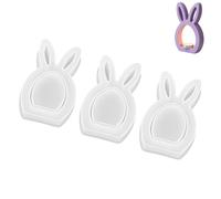 Decorative Candlestick Mold Rabbits Epoxy Casting Silicone for Diys Home Decors Holder Resin Molds Easter Rabbits Epoxy Casting Silicone