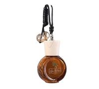 Decorative Car and Home Fragrance Bottle with Crystal Beads, Amber Glass, Black Cord, for car, Office, home 8ml, Air Freshener, Ocean, Rose,Jasmine,Sheraton,White Tea,Lavender (Rose)