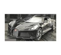 Decorative Car Model 1:32 For La Voiture Noire Sport Car Diecast Metal Alloy Display Model Holiday Party Gift perfect for gifting(Bright black)