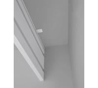 Decorative Ceiling Cove Molding 2.4m Aluminum Curtain Cover Easy Installation Lightweight Modern Design Perfect for Home Decor and Window Treatments