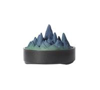 Decorative Ceramic Incense Burner With Lid Indoor/Outdoor Incense Holder For Meditation Yoga Spa Room Decor Ash Catcher(Black)