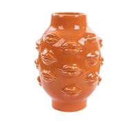 Decorative Ceramic Lips Vase, Body Shape Design, Table and Shelf Decor (orange)